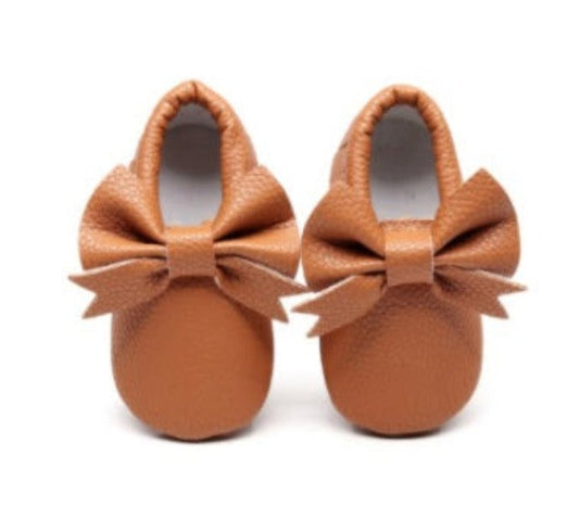 Brown: Premium Baby Girl Moccasins with Soft Soles for Comfortable Adventures
