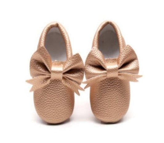 Gold: Premium Baby Girl Moccasins with Soft Soles for Comfortable Adventures