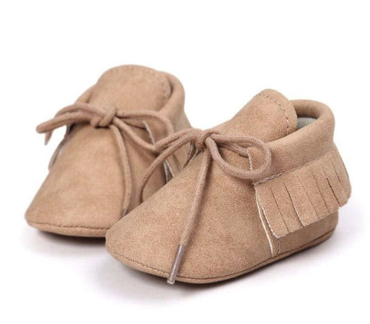 Nude Color: Premium Baby Boy Girls Moccasins with Soft Soles for Comfortable Adventures
