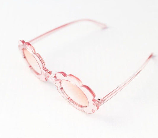 Cool Kid Essentials: Trendy Baby Pink Clear Sunglasses for Stylish Outdoor Adventure